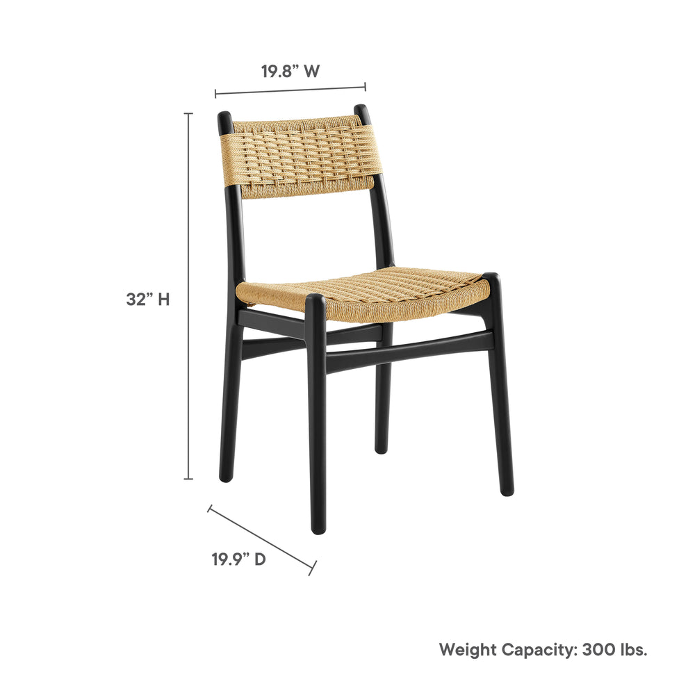 Wynn Rope and Wood Dining Side Chairs Set of 2 by Modway | Dining Chairs | Modishstore - 11
