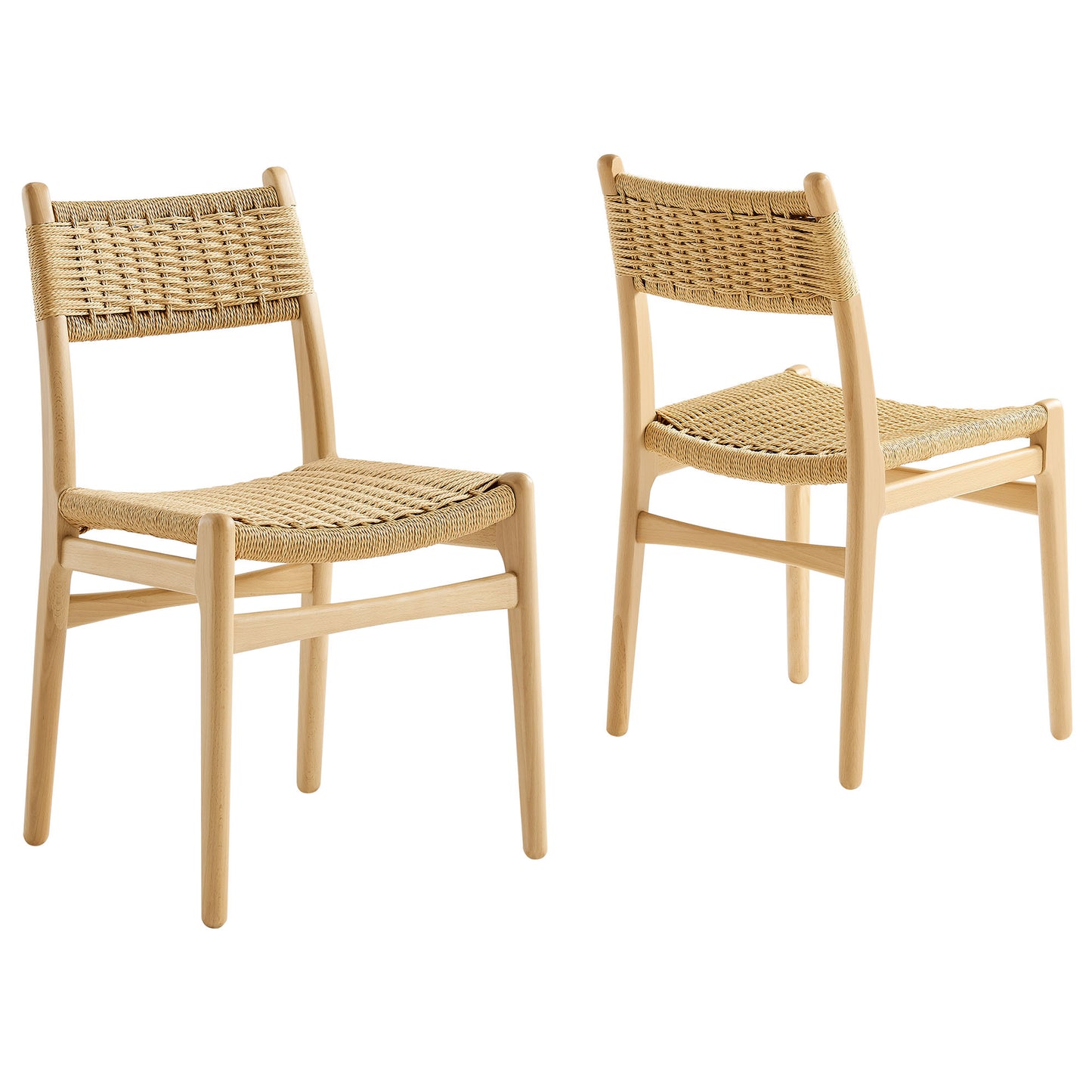 Wynn Rope and Wood Dining Side Chairs Set of 2 by Modway | Dining Chairs | Modishstore - 12