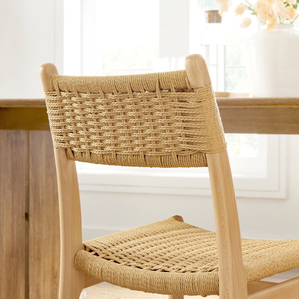 Wynn Rope and Wood Dining Side Chairs Set of 2 by Modway | Dining Chairs | Modishstore - 19