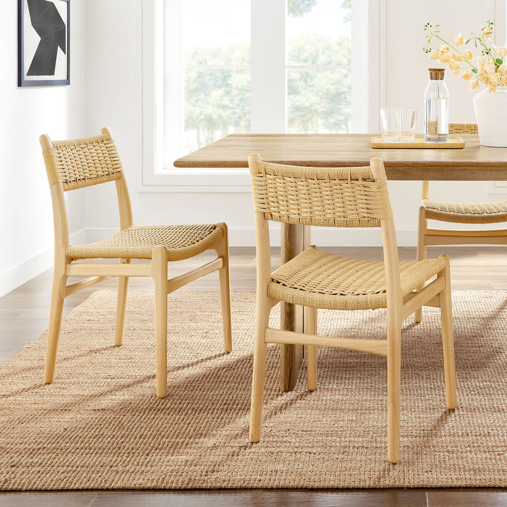 Wynn Rope and Wood Dining Side Chairs Set of 2 by Modway | Dining Chairs | Modishstore - 20