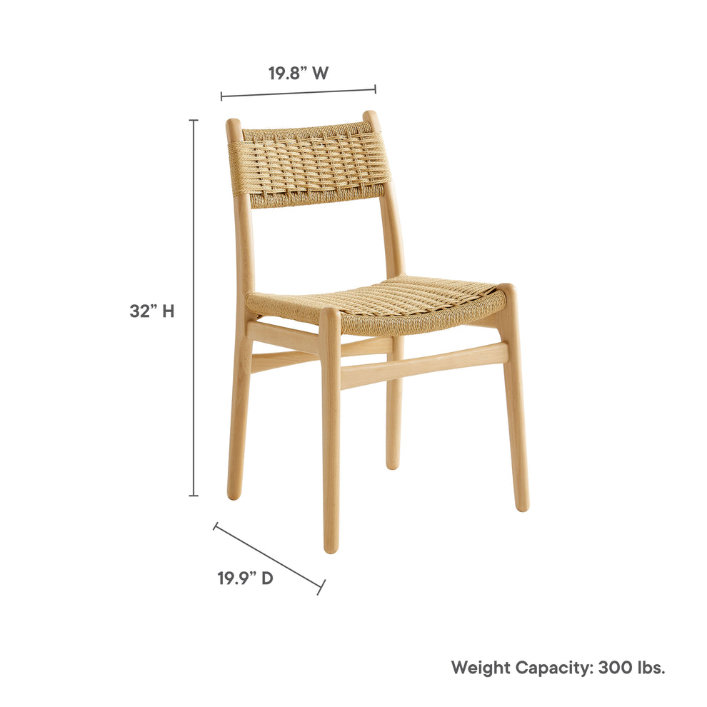 Wynn Rope and Wood Dining Side Chairs Set of 2 by Modway | Dining Chairs | Modishstore - 22