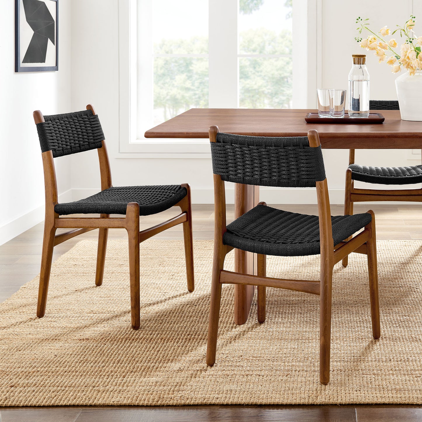 Wynn Rope and Wood Dining Side Chairs Set of 2 by Modway | Dining Chairs | Modishstore - 31