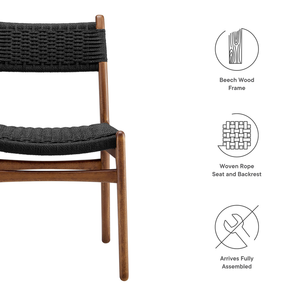 Wynn Rope and Wood Dining Side Chairs Set of 2 by Modway | Dining Chairs | Modishstore - 32