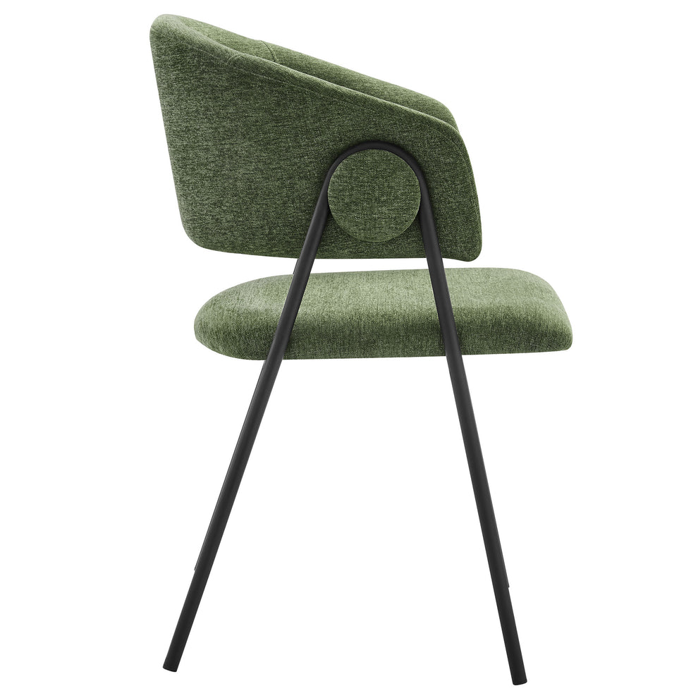 Nella Upholstered Heathered Chenille Dining Chairs Set of 2 by Modway | Dining Chairs | Modishstore - 4