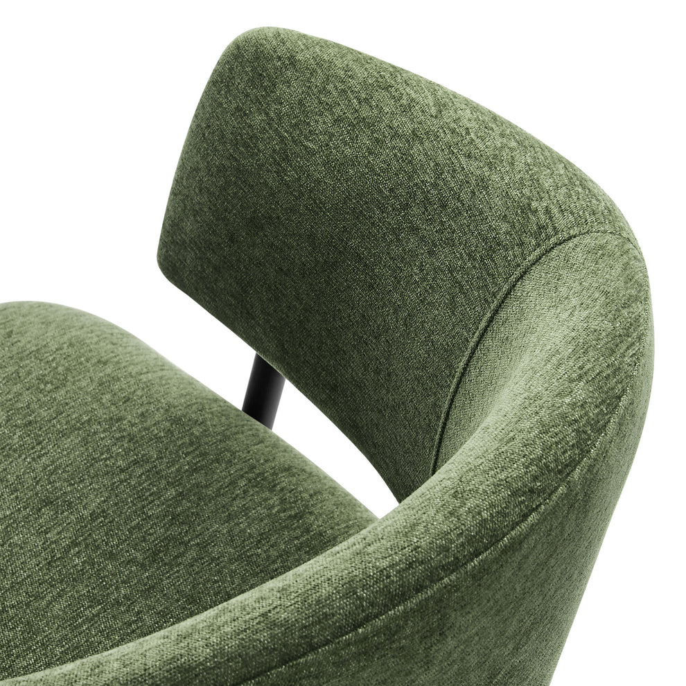 Nella Upholstered Heathered Chenille Dining Chairs Set of 2 by Modway | Dining Chairs | Modishstore - 7