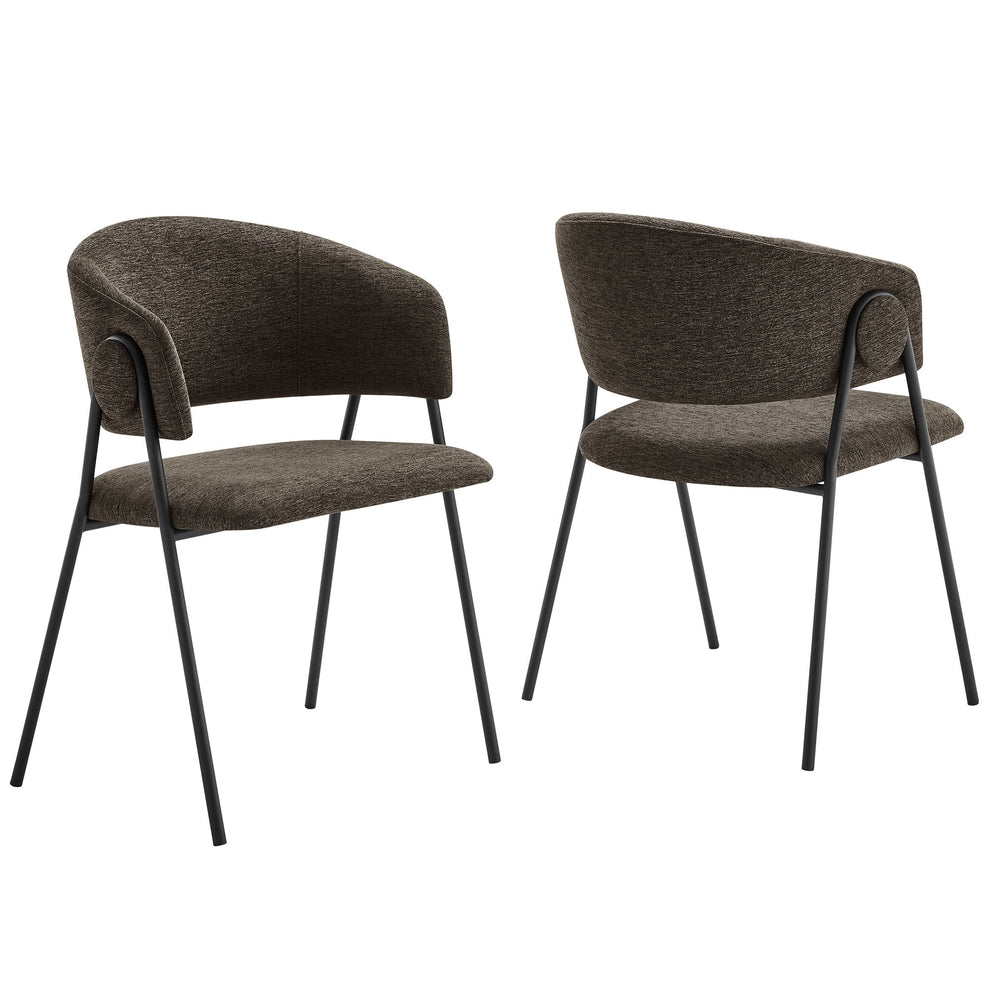Nella Upholstered Heathered Chenille Dining Chairs Set of 2 by Modway | Dining Chairs | Modishstore - 11