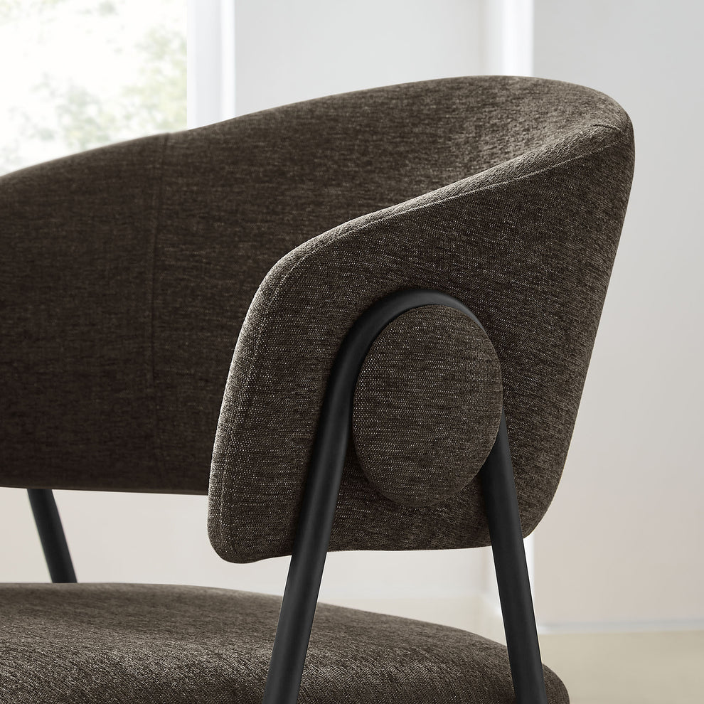 Nella Upholstered Heathered Chenille Dining Chairs Set of 2 by Modway | Dining Chairs | Modishstore - 17