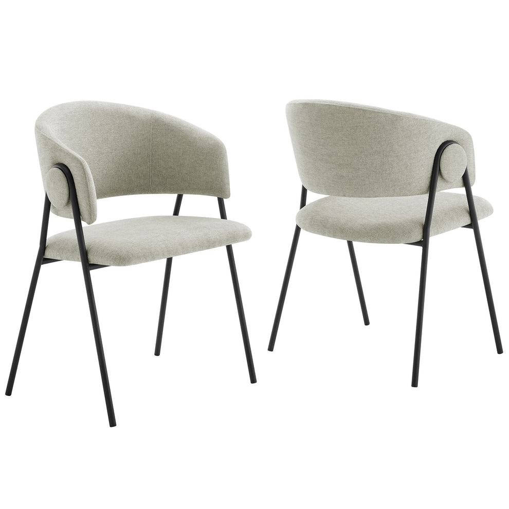Nella Upholstered Heathered Chenille Dining Chairs Set of 2 by Modway | Dining Chairs | Modishstore - 21