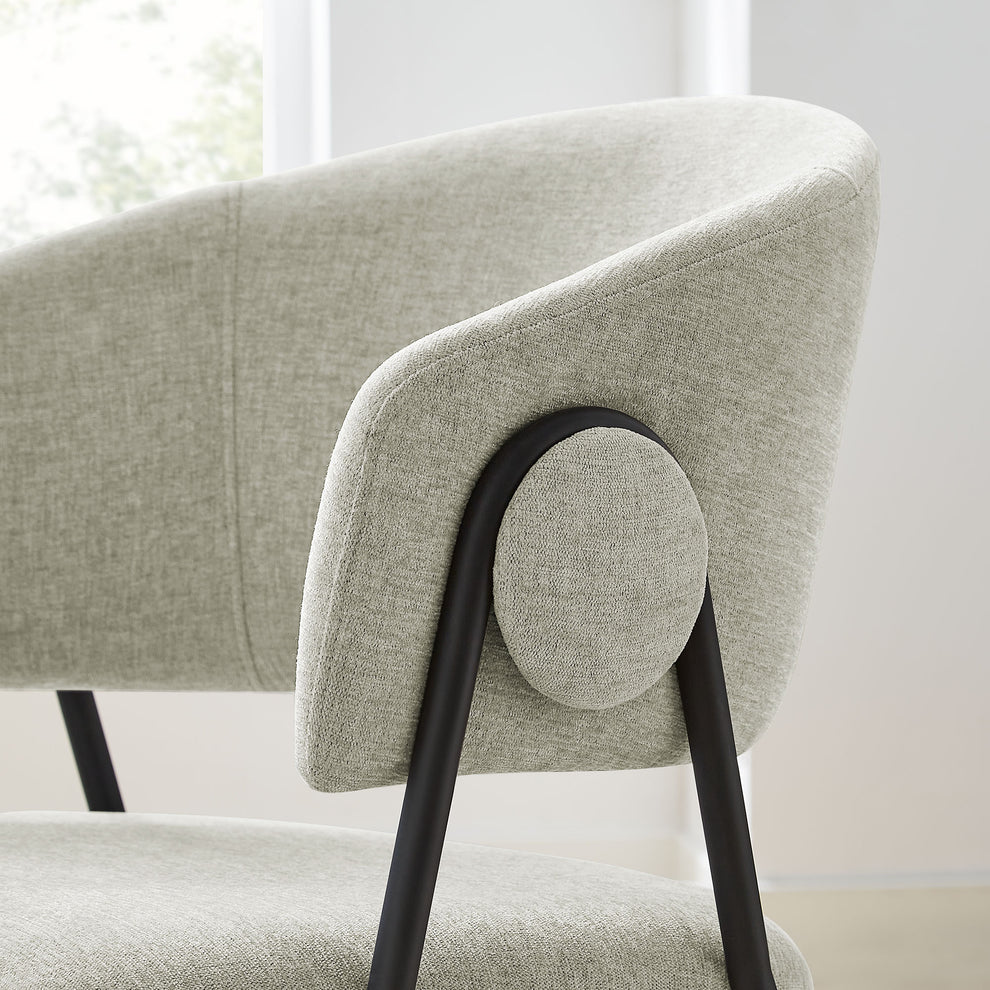 Nella Upholstered Heathered Chenille Dining Chairs Set of 2 by Modway | Dining Chairs | Modishstore - 27