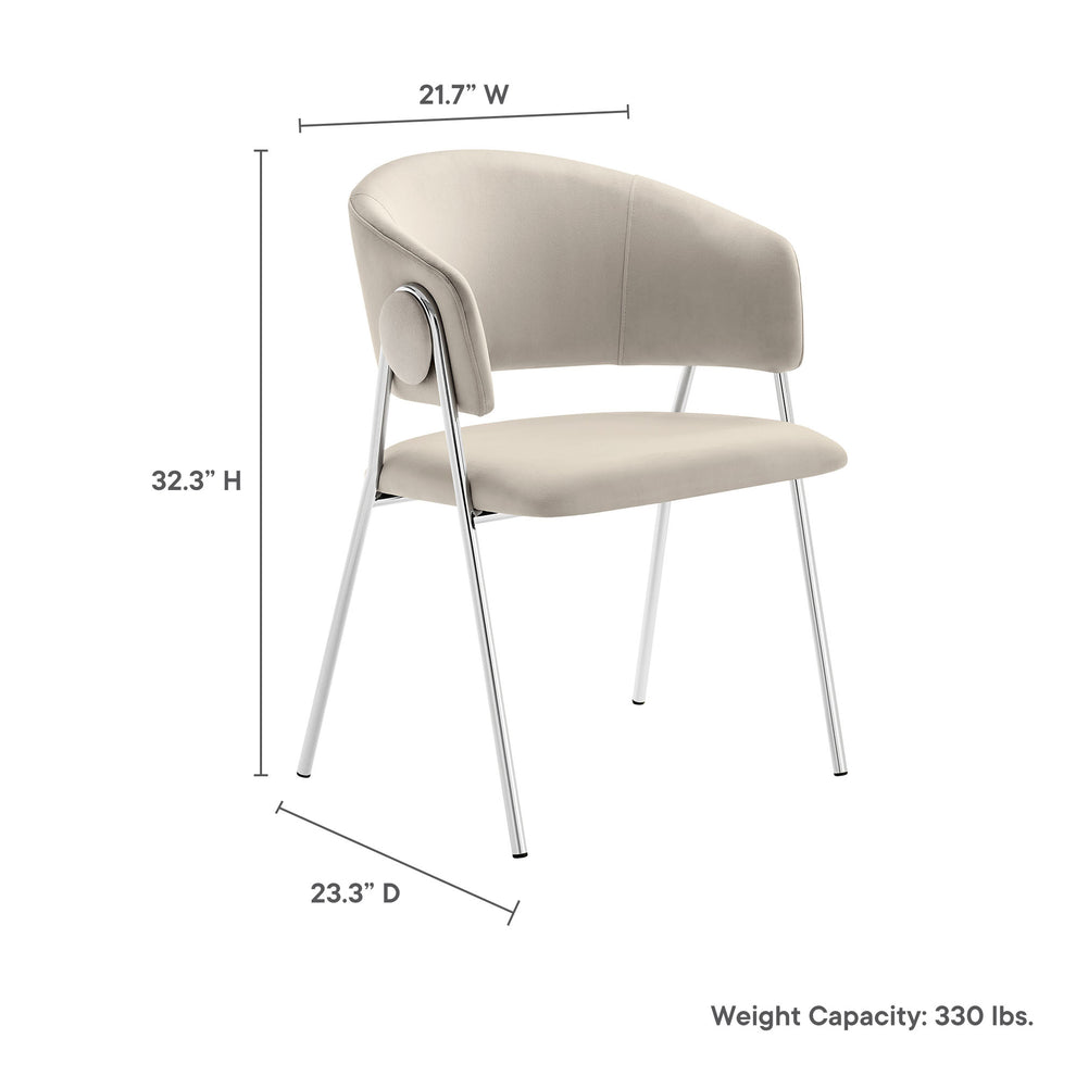 Nella Upholstered Performance Velvet Dining Chair Set of 2 by Modway | Dining Chairs | Modishstore - 10