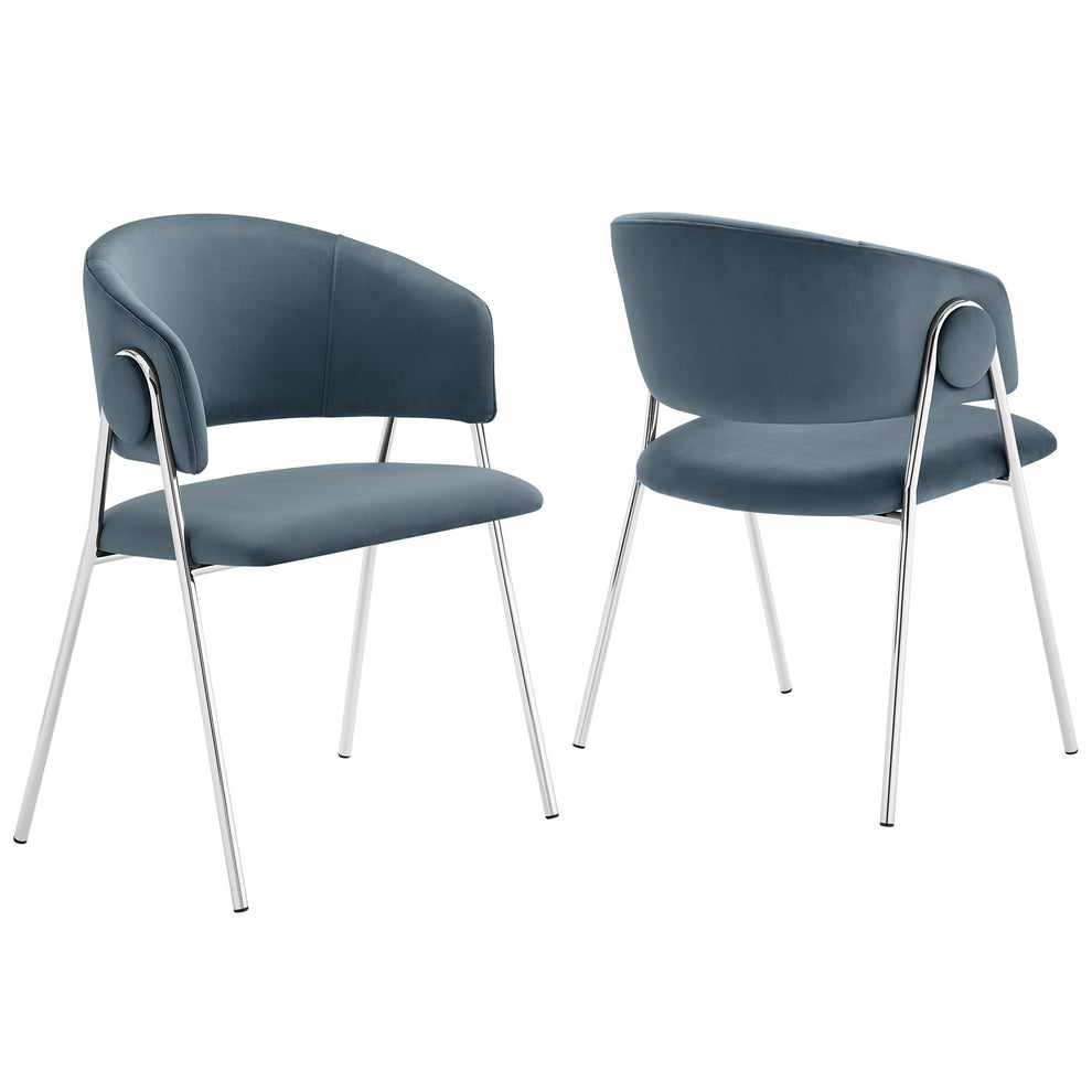 Nella Upholstered Performance Velvet Dining Chair Set of 2 by Modway | Dining Chairs | Modishstore - 11