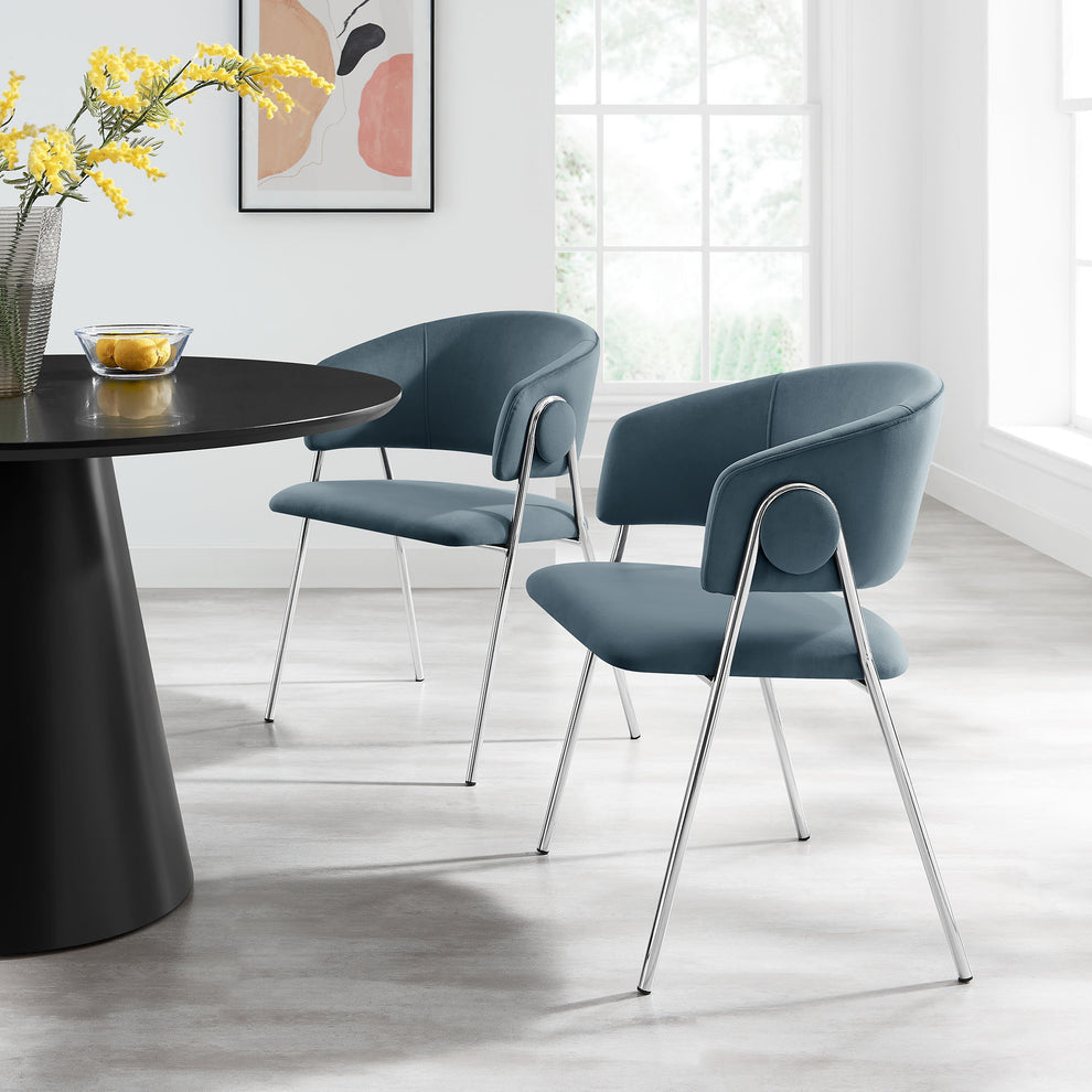 Nella Upholstered Performance Velvet Dining Chair Set of 2 by Modway | Dining Chairs | Modishstore - 18