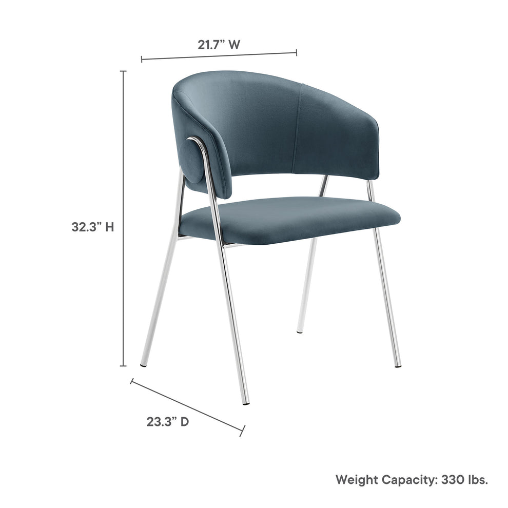 Nella Upholstered Performance Velvet Dining Chair Set of 2 by Modway | Dining Chairs | Modishstore - 20