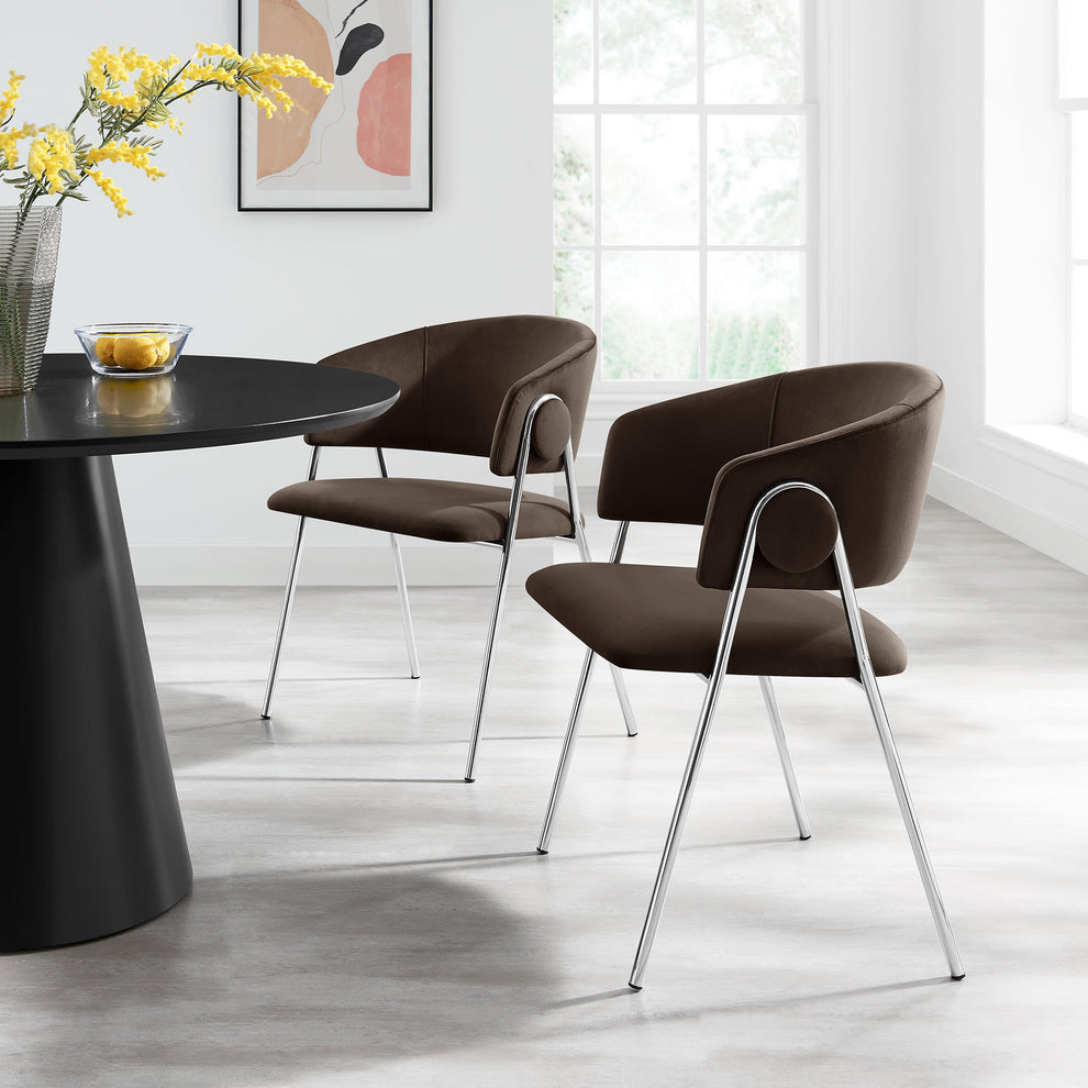Nella Upholstered Performance Velvet Dining Chair Set of 2 by Modway | Dining Chairs | Modishstore - 28