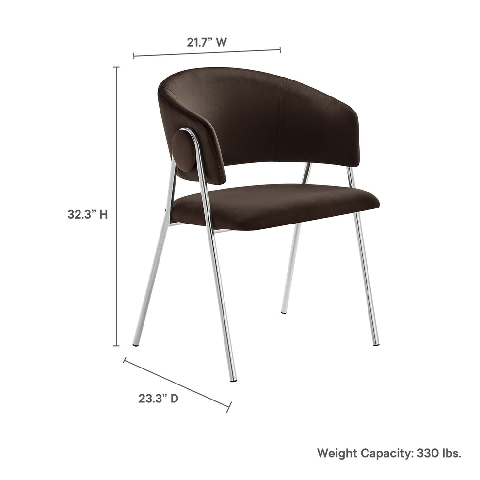 Nella Upholstered Performance Velvet Dining Chair Set of 2 by Modway | Dining Chairs | Modishstore - 30