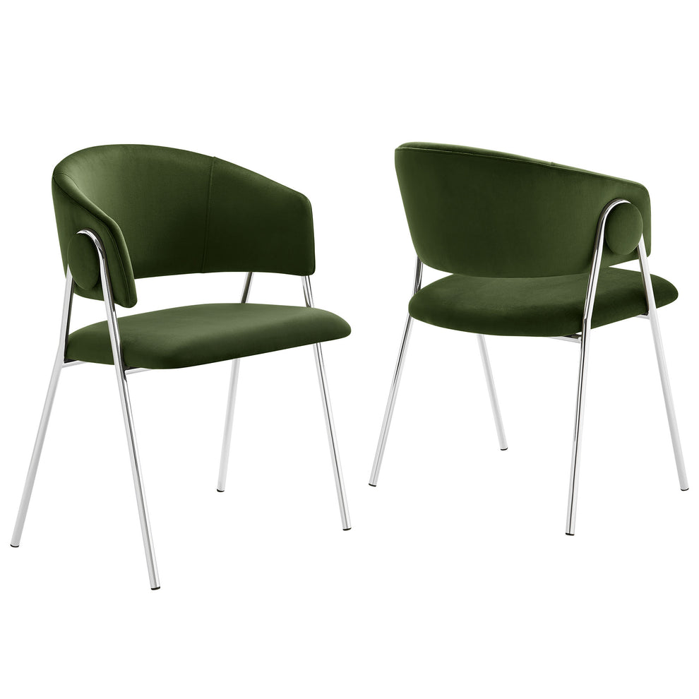 Nella Upholstered Performance Velvet Dining Chair Set of 2 by Modway | Dining Chairs | Modishstore - 31