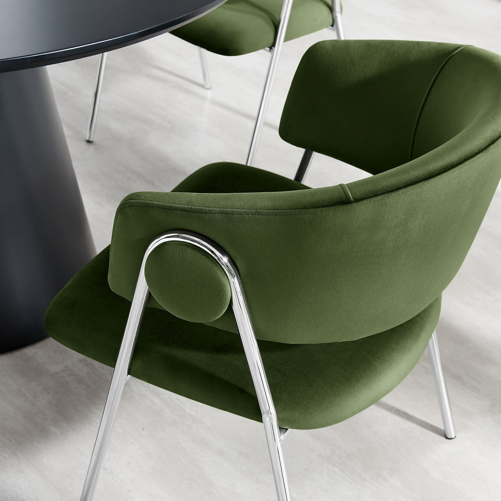 Nella Upholstered Performance Velvet Dining Chair Set of 2 by Modway | Dining Chairs | Modishstore - 37