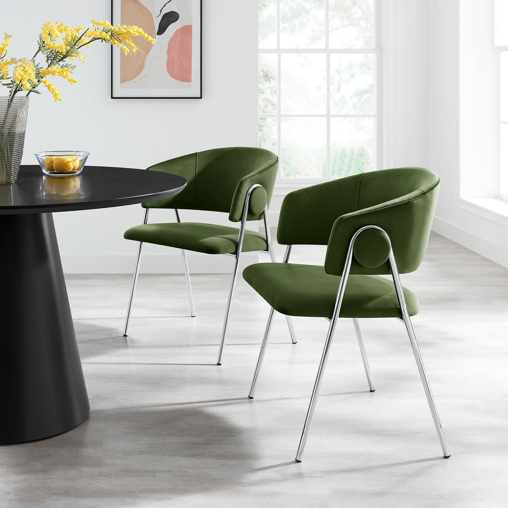 Nella Upholstered Performance Velvet Dining Chair Set of 2 by Modway | Dining Chairs | Modishstore - 38