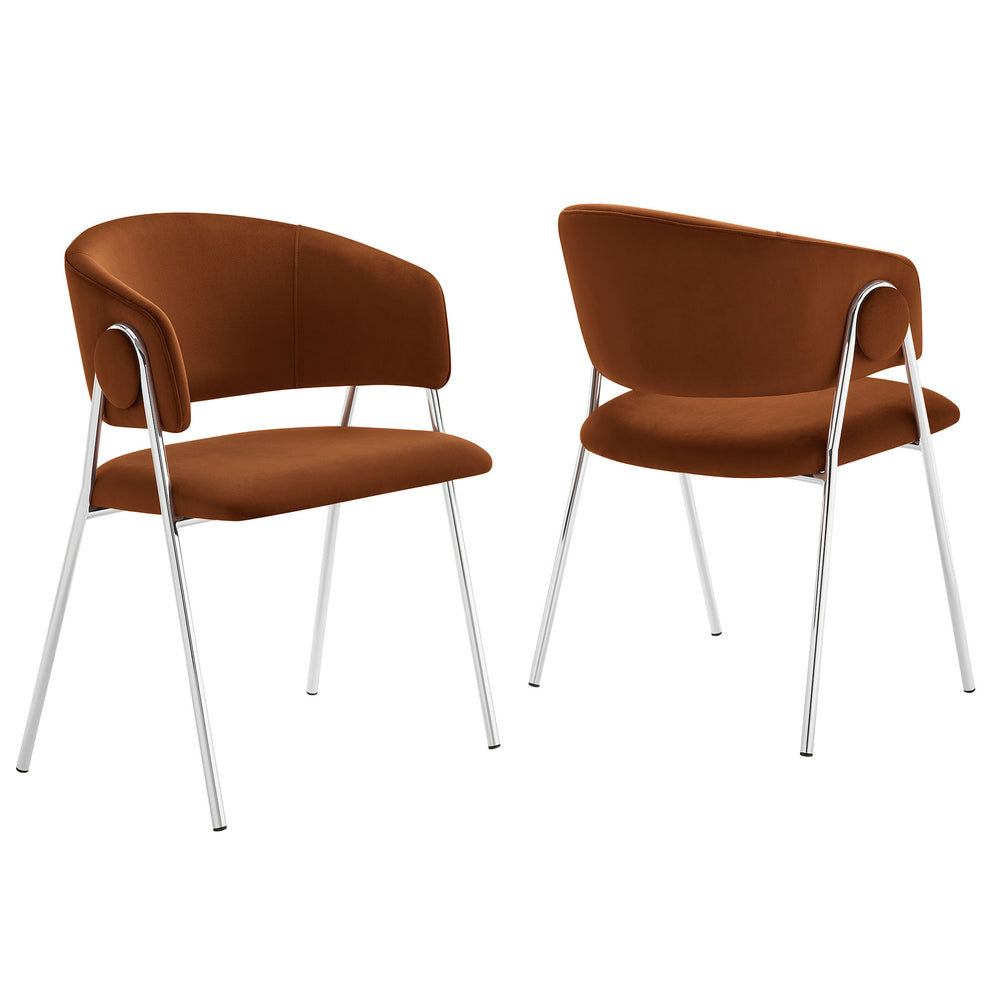 Nella Upholstered Performance Velvet Dining Chair Set of 2 by Modway | Dining Chairs | Modishstore - 41