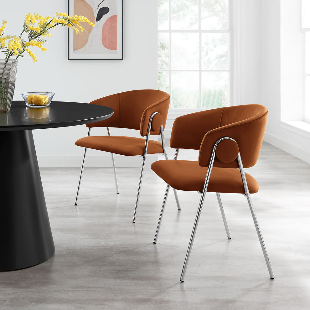 Nella Upholstered Performance Velvet Dining Chair Set of 2 by Modway | Dining Chairs | Modishstore - 48