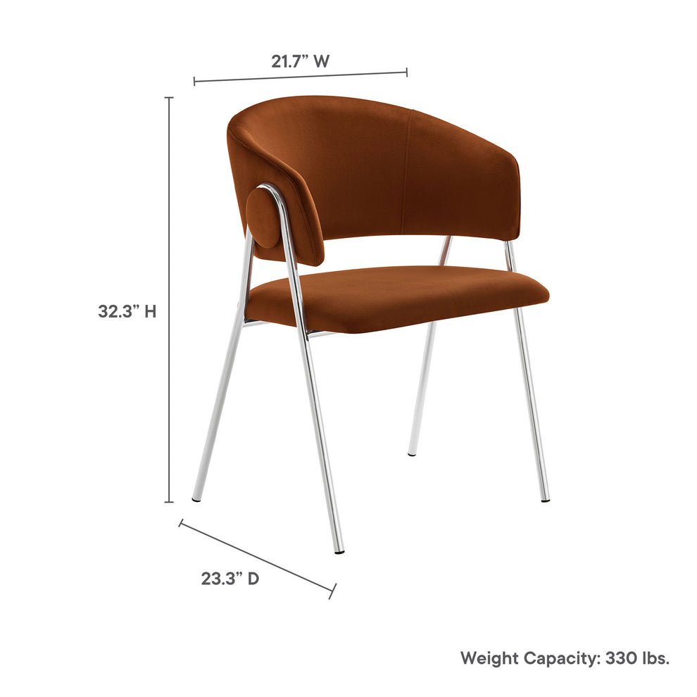 Nella Upholstered Performance Velvet Dining Chair Set of 2 by Modway | Dining Chairs | Modishstore - 50