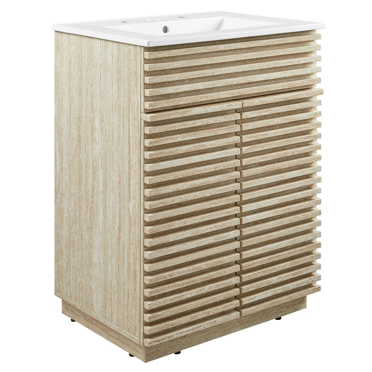 Render 24" Faux Travertine Bathroom Vanity With Sink by Modway | Bathroom Accessories | Modishstore - 2