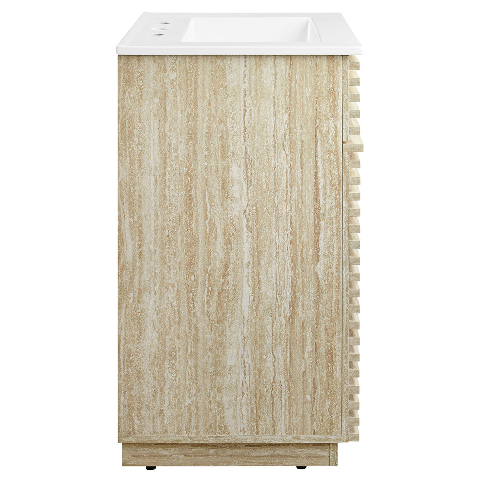 Render 24" Faux Travertine Bathroom Vanity With Sink by Modway | Bathroom Accessories | Modishstore - 3