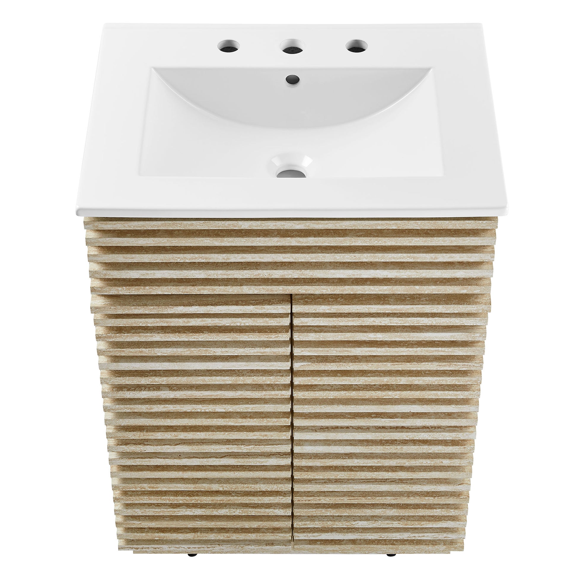 Render 24" Faux Travertine Bathroom Vanity With Sink by Modway | Bathroom Accessories | Modishstore - 6