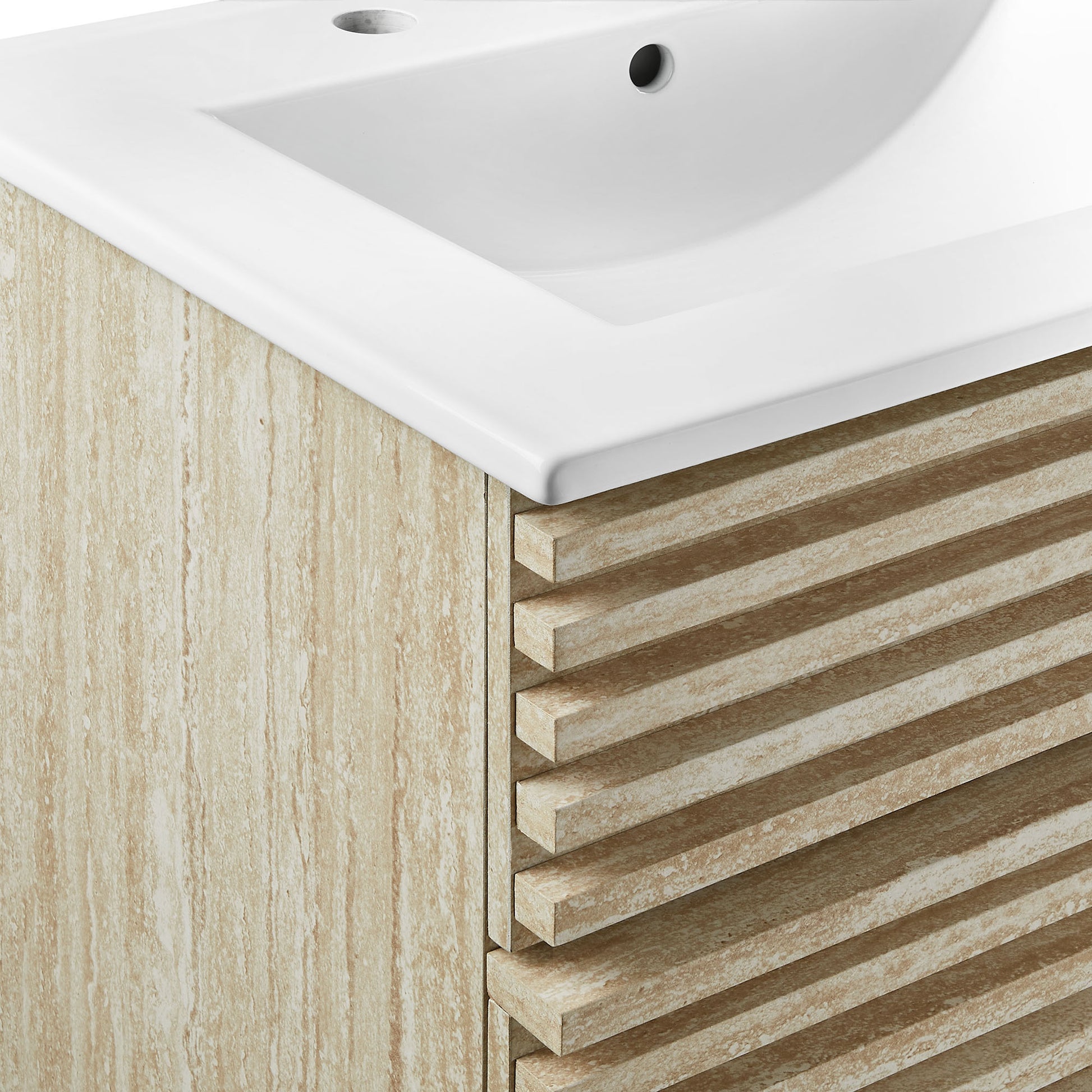 Render 24" Faux Travertine Bathroom Vanity With Sink by Modway | Bathroom Accessories | Modishstore - 7