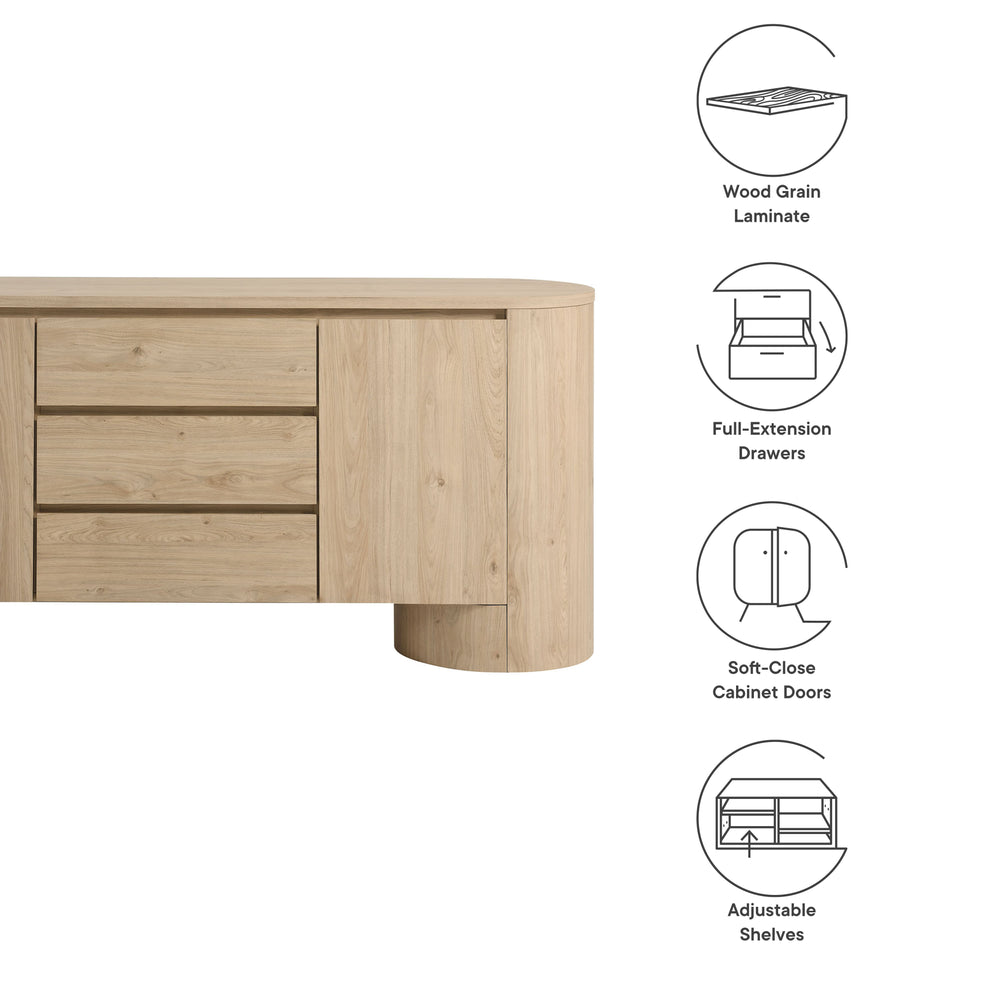 Duval 71" Rounded Sideboard Storage Cabinet by Modway | Cabinets | Modishstore - 21