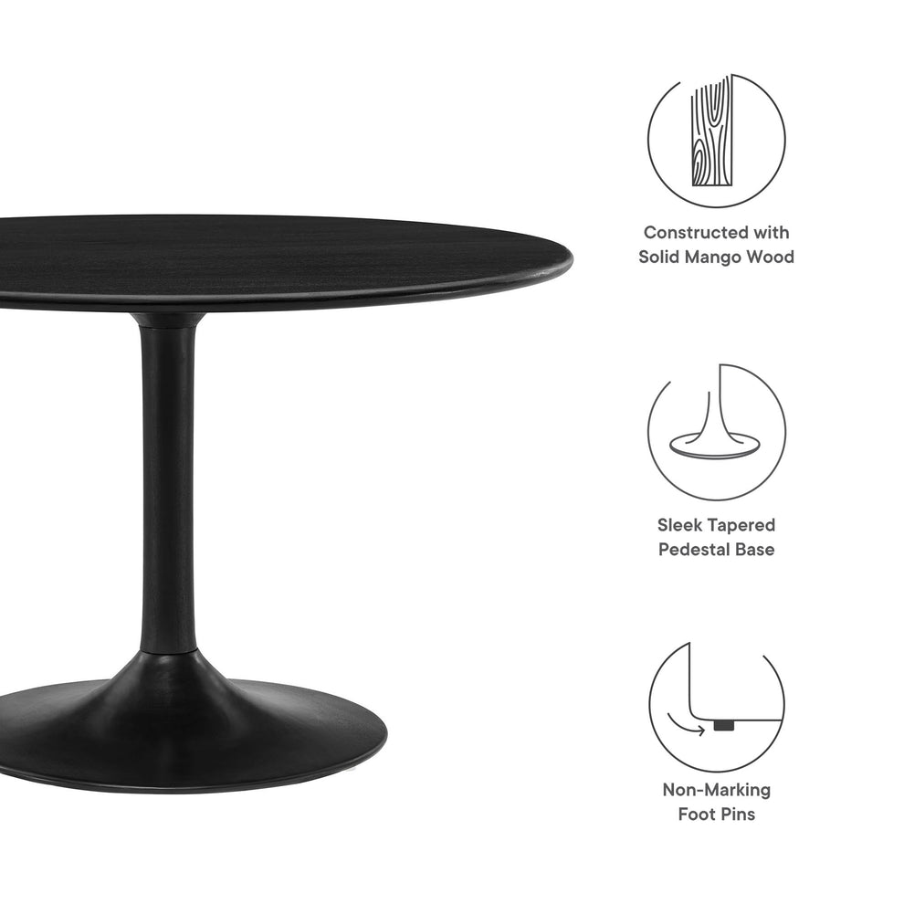 Lippa 48" Round Solid Wood Dining Table by Modway | Dining Tables | Modishstore - 7