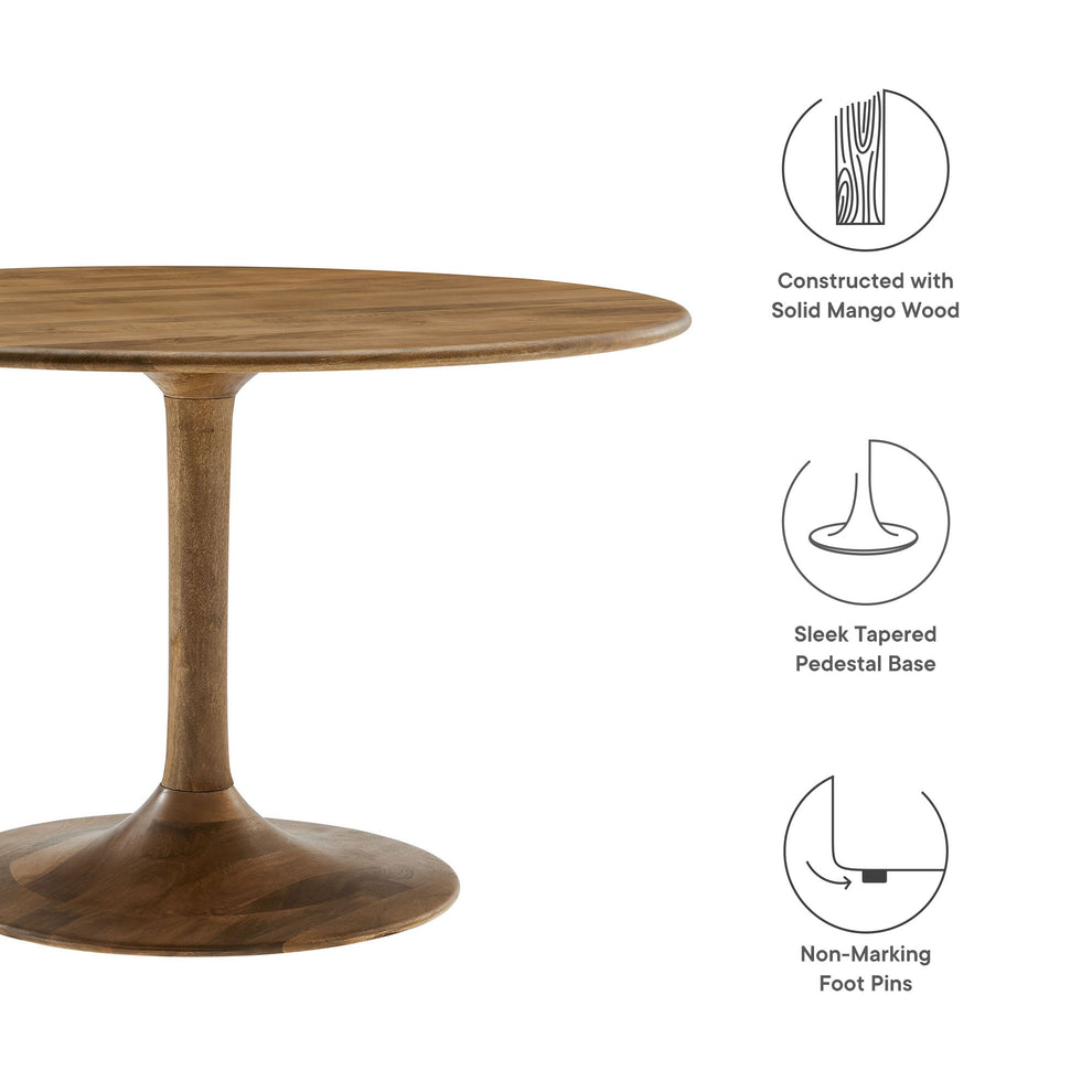 Lippa 48" Round Solid Wood Dining Table by Modway | Dining Tables | Modishstore - 15