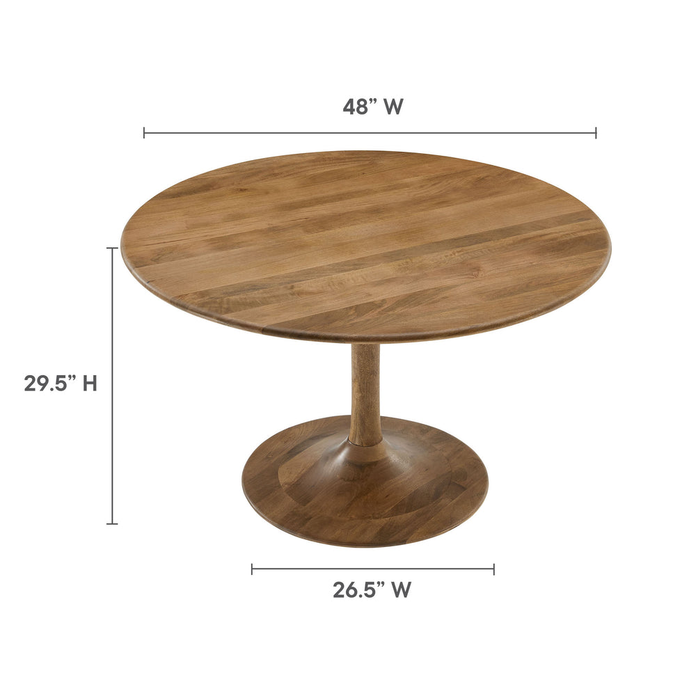 Lippa 48" Round Solid Wood Dining Table by Modway | Dining Tables | Modishstore - 16