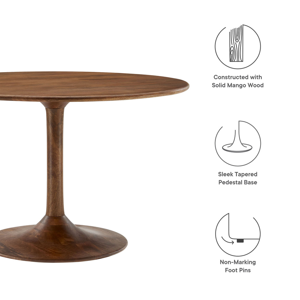 Lippa 48" Round Solid Wood Dining Table by Modway | Dining Tables | Modishstore - 23