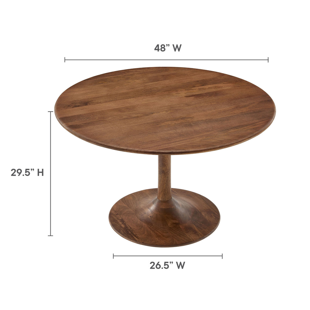 Lippa 48" Round Solid Wood Dining Table by Modway | Dining Tables | Modishstore - 24