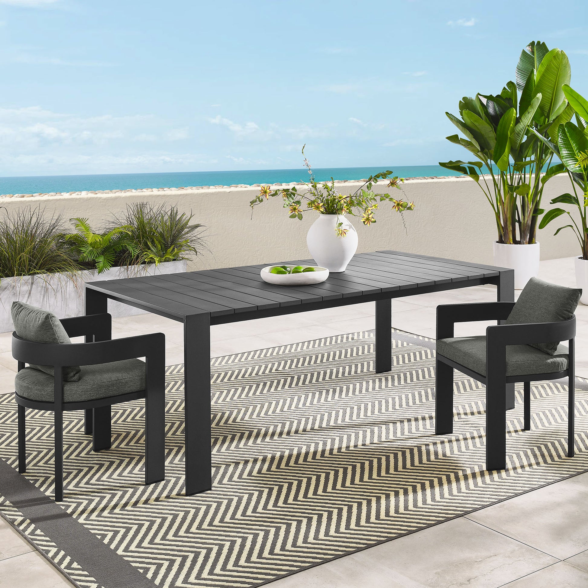 Tahoe Rectangular Outdoor Patio Aluminum Dining Table by Modway | Dining Tables | Modishstore - 1
