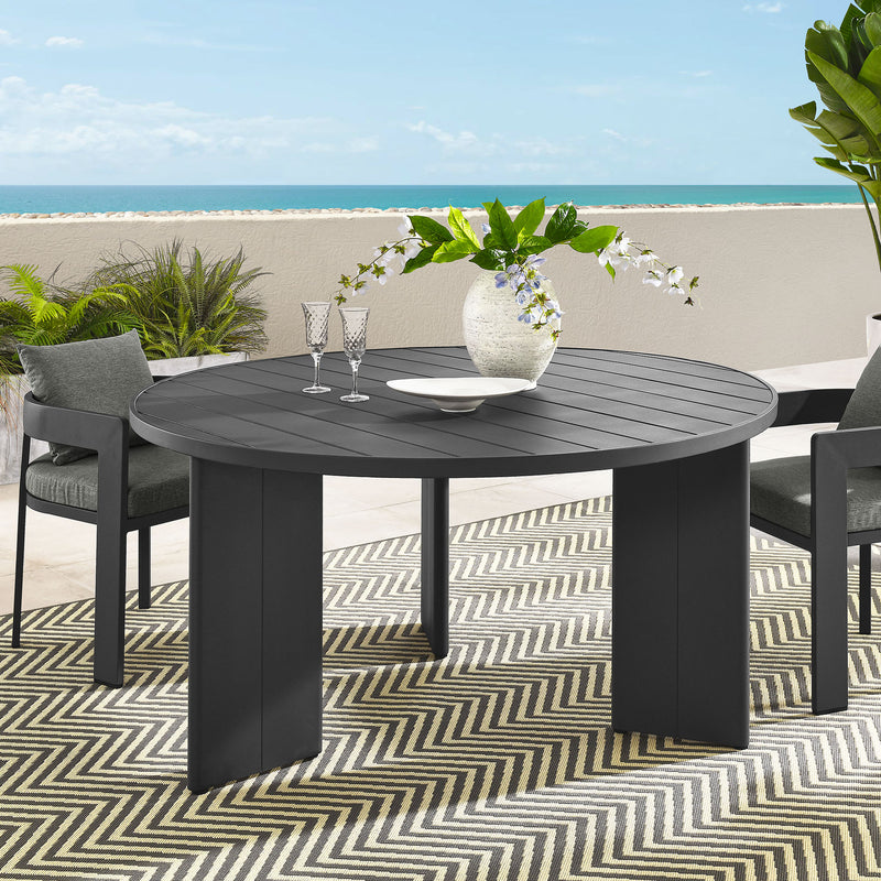 Tahoe Round Outdoor Patio Aluminum Dining Table by Modway | Dining Tables | Modishstore - 1