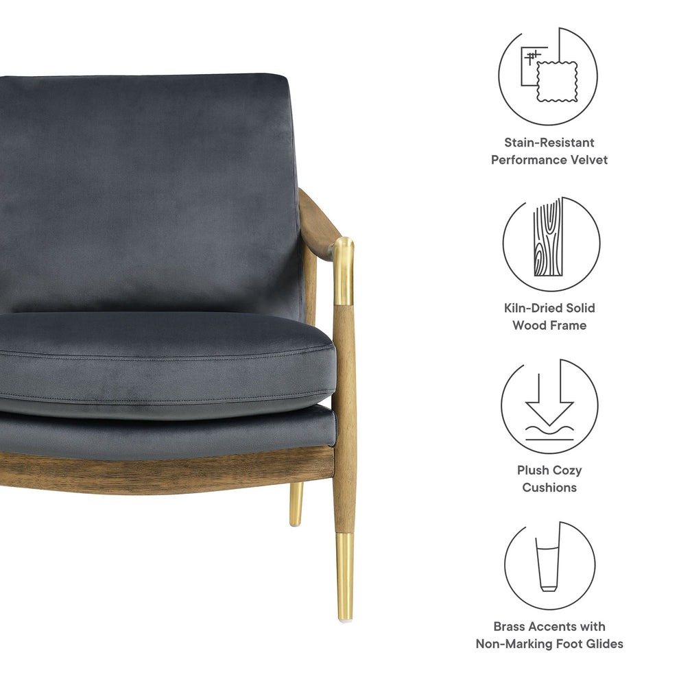 Langford Performance Velvet Accent Armchair by Modway | Accent Chairs | Modishstore - 17