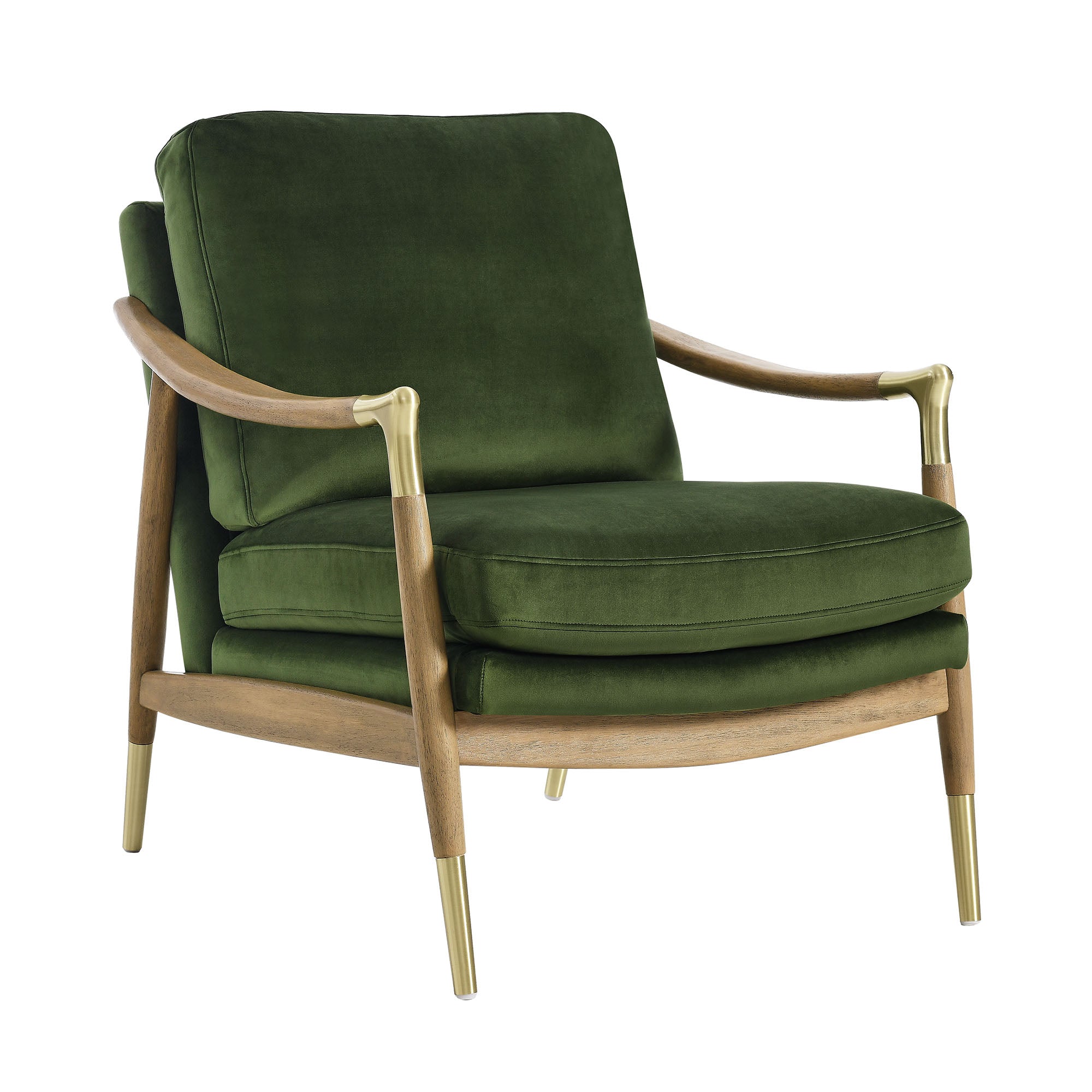 Langford Performance Velvet Accent Armchair - Thumbnail 5