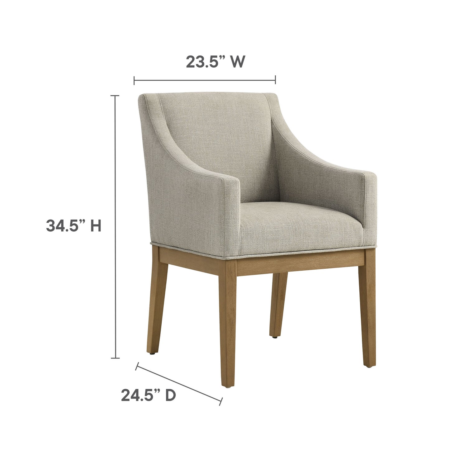 Alton Fabric Upholstered Dining Armchair by Modway | Armchairs | Modishstore - 9
