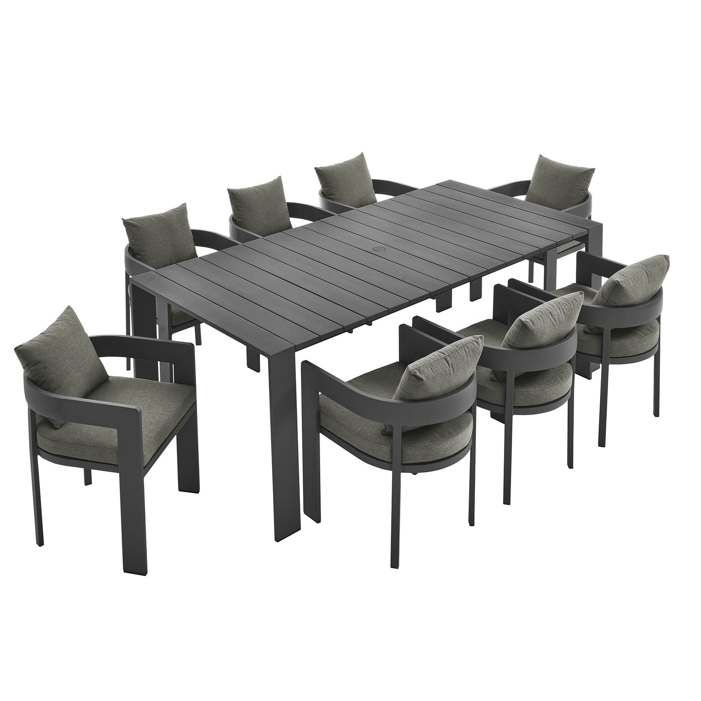 Tahoe 9-Piece Outdoor Patio Aluminum Dining Set by Modway | Outdoor Dining Sets | Modishstore - 2