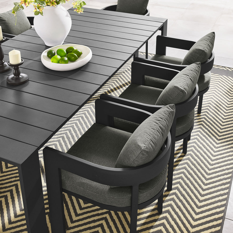 Tahoe 9-Piece Outdoor Patio Aluminum Dining Set by Modway | Outdoor Dining Sets | Modishstore - 3