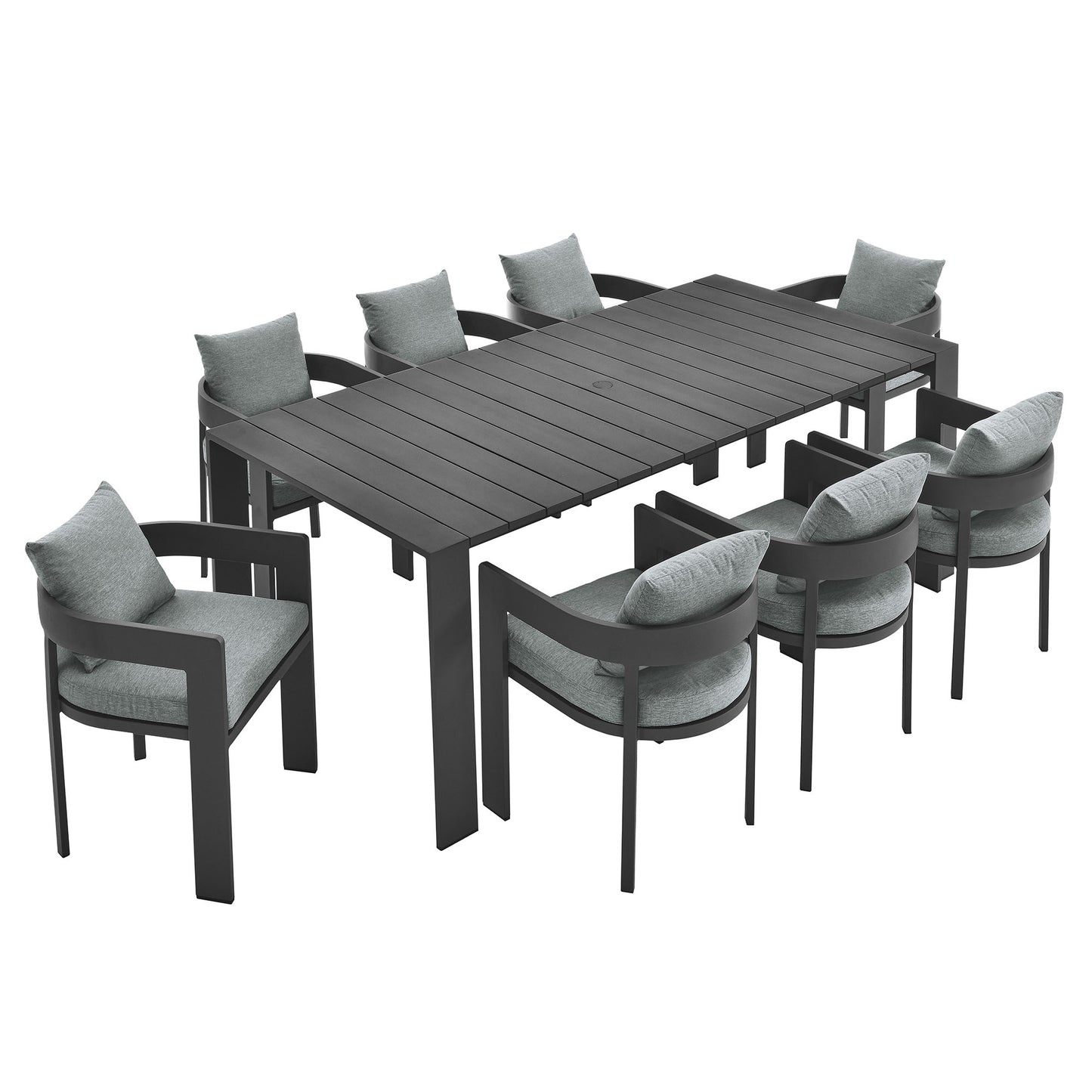 Tahoe 9-Piece Outdoor Patio Aluminum Dining Set by Modway | Outdoor Dining Sets | Modishstore - 7