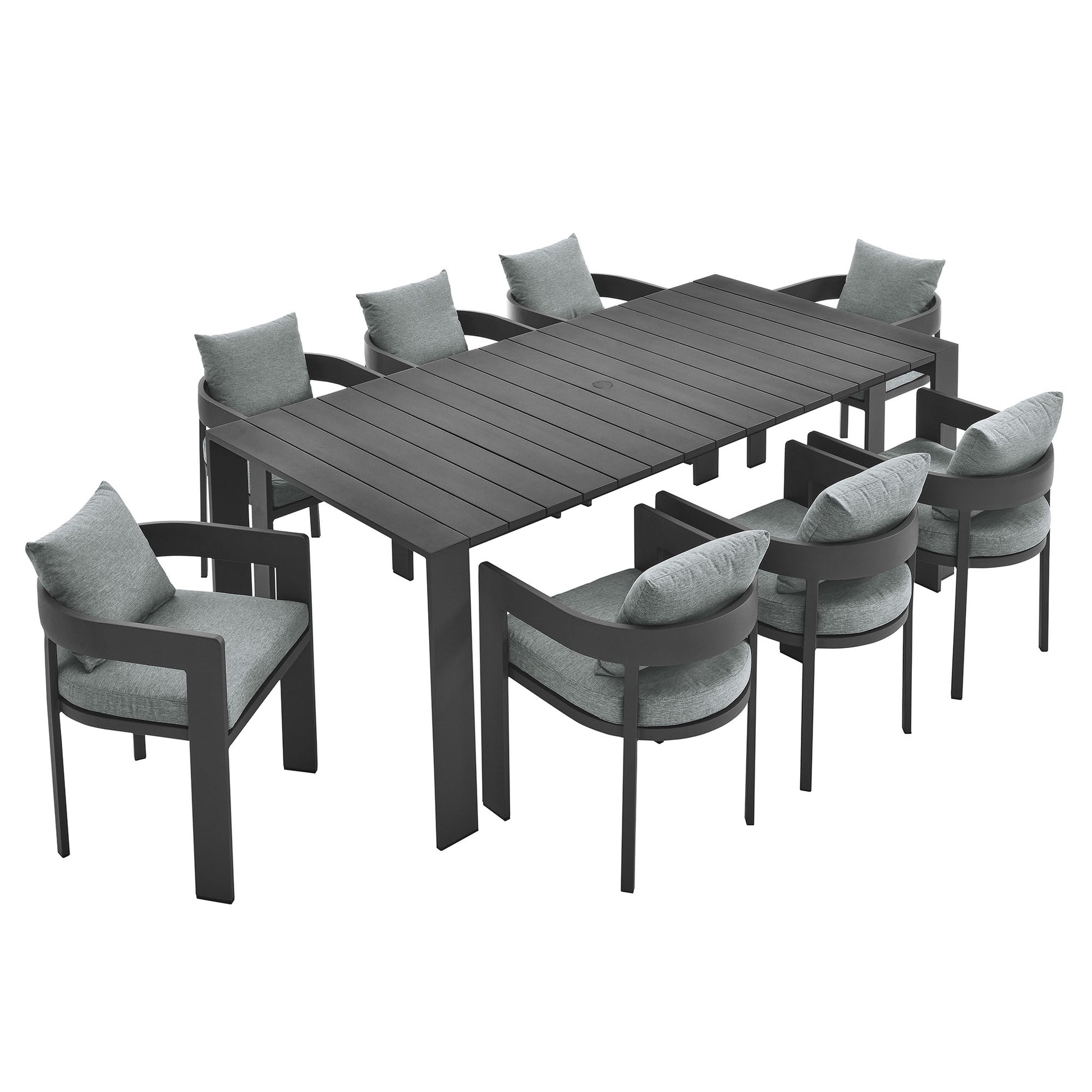 Tahoe 9-Piece Outdoor Patio Aluminum Dining Set by Modway | Outdoor Dining Sets | Modishstore - 7