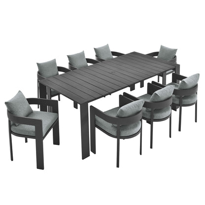 Tahoe 9-Piece Outdoor Patio Aluminum Dining Set by Modway | Outdoor Dining Sets | Modishstore - 7