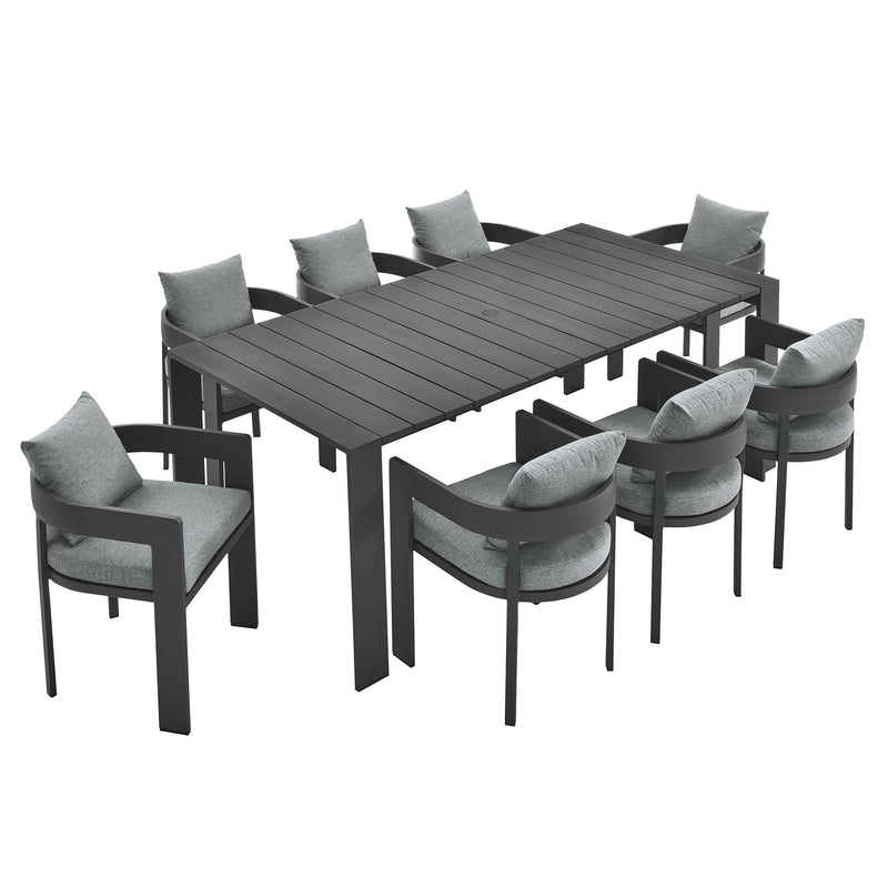 Tahoe 9-Piece Outdoor Patio Aluminum Dining Set by Modway | Outdoor Dining Sets | Modishstore - 7