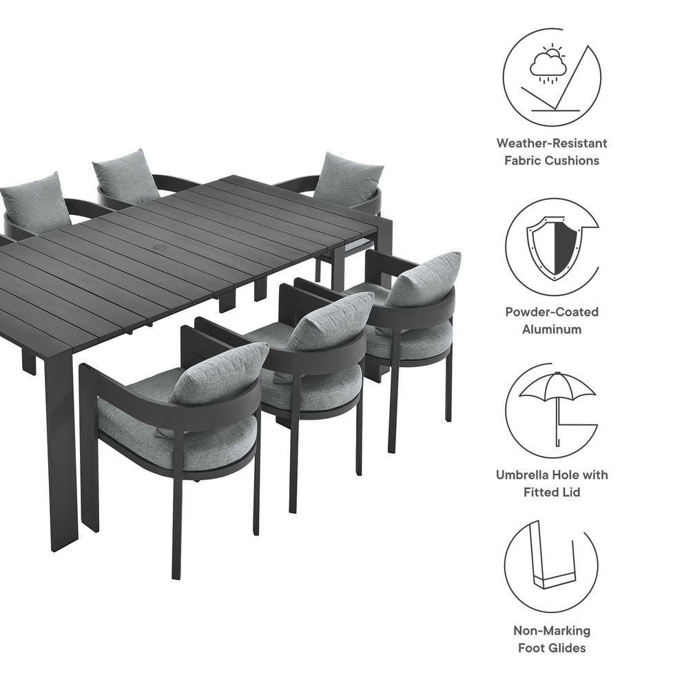 Tahoe 9-Piece Outdoor Patio Aluminum Dining Set by Modway | Outdoor Dining Sets | Modishstore - 10