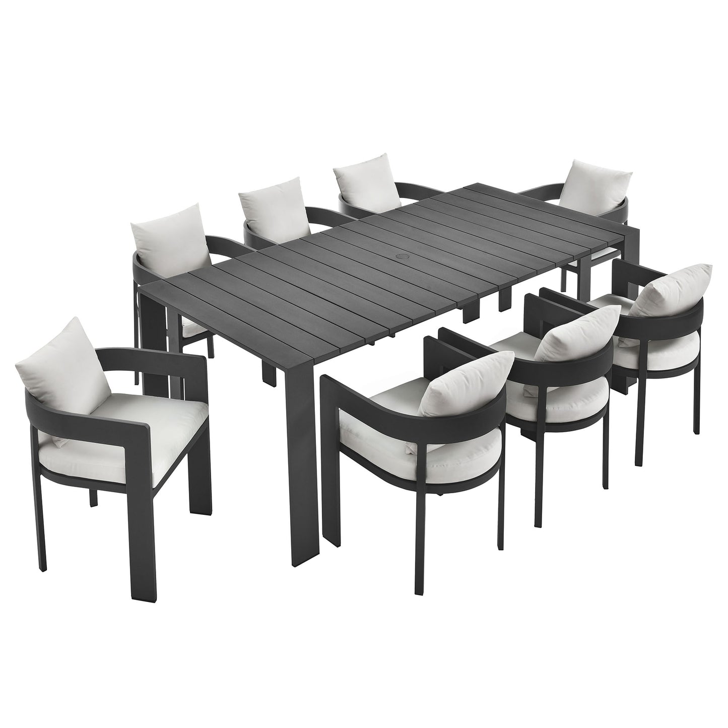 Tahoe 9-Piece Outdoor Patio Aluminum Dining Set by Modway | Outdoor Dining Sets | Modishstore - 13