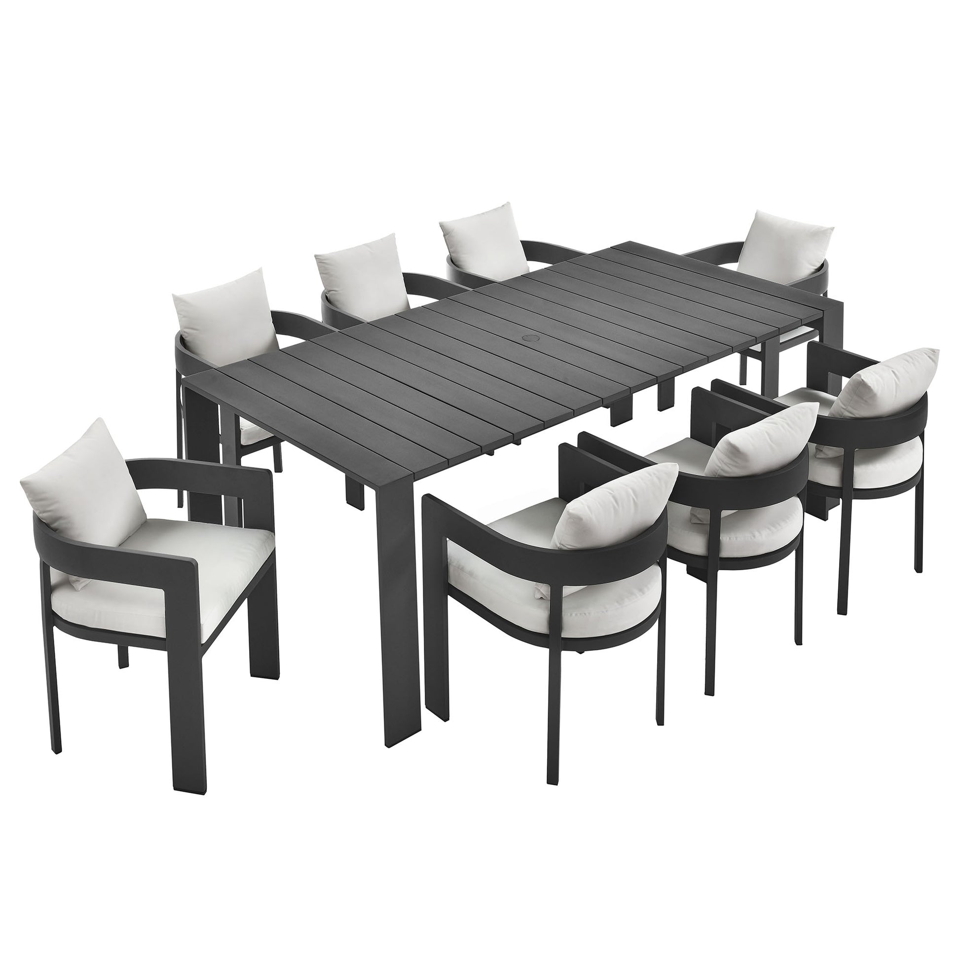 Tahoe 9-Piece Outdoor Patio Aluminum Dining Set by Modway | Outdoor Dining Sets | Modishstore - 13