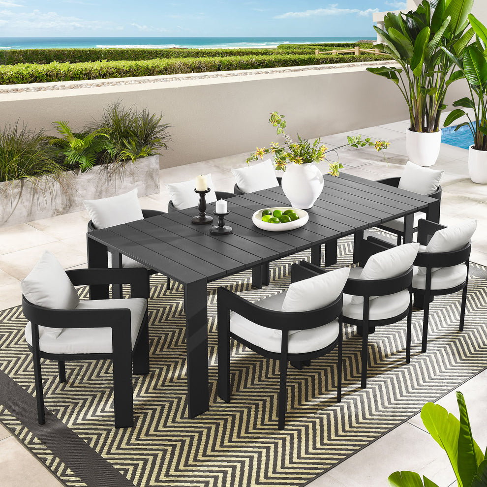 Tahoe 9-Piece Outdoor Patio Aluminum Dining Set by Modway | Outdoor Dining Sets | Modishstore - 15